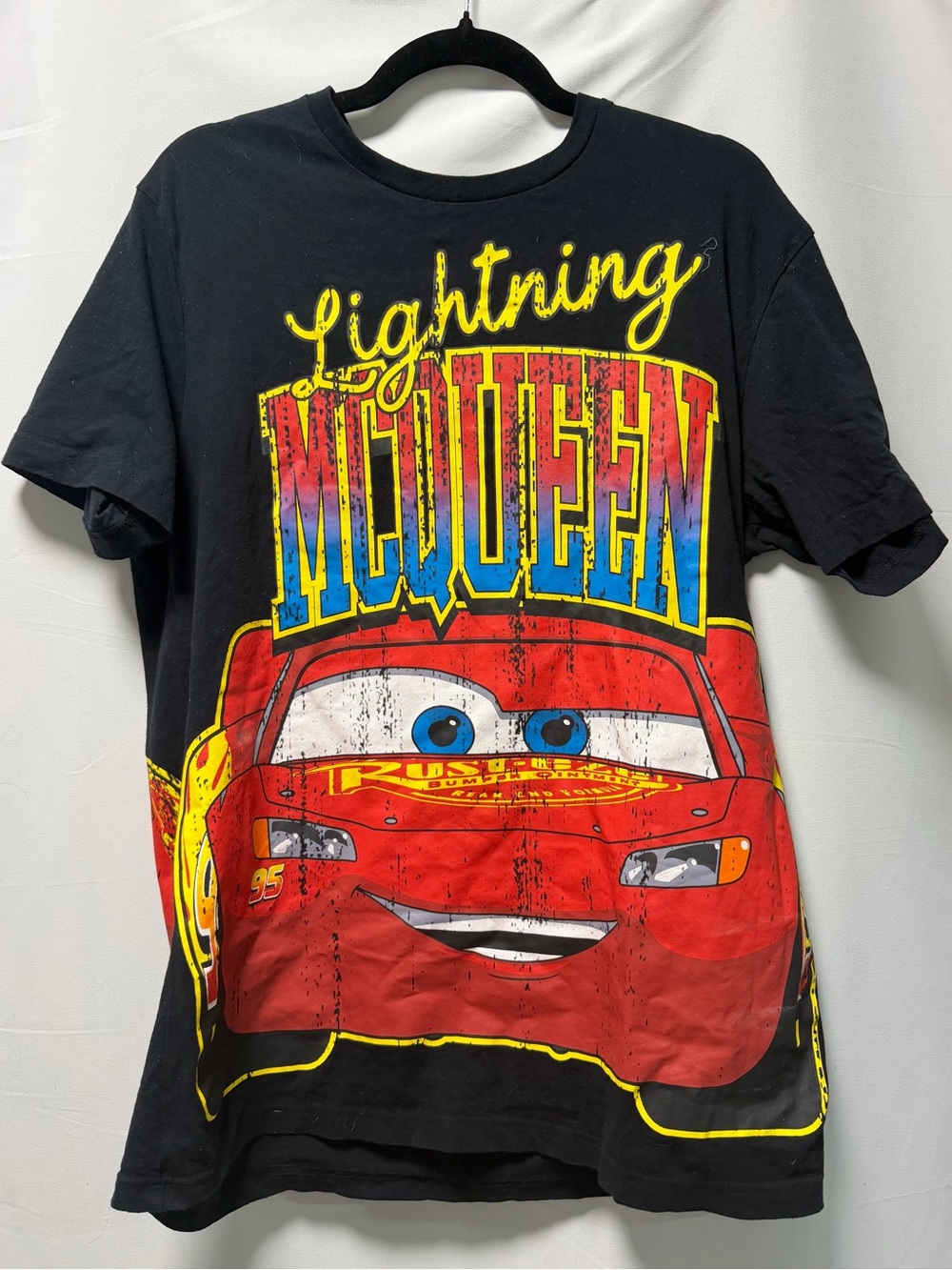 Disney Pixar Lightning McQueen Kids Black Graphic Tee